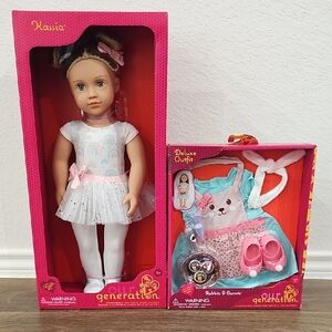 Our Generation Kassia Doll And Rabbits & Carrots Outfit